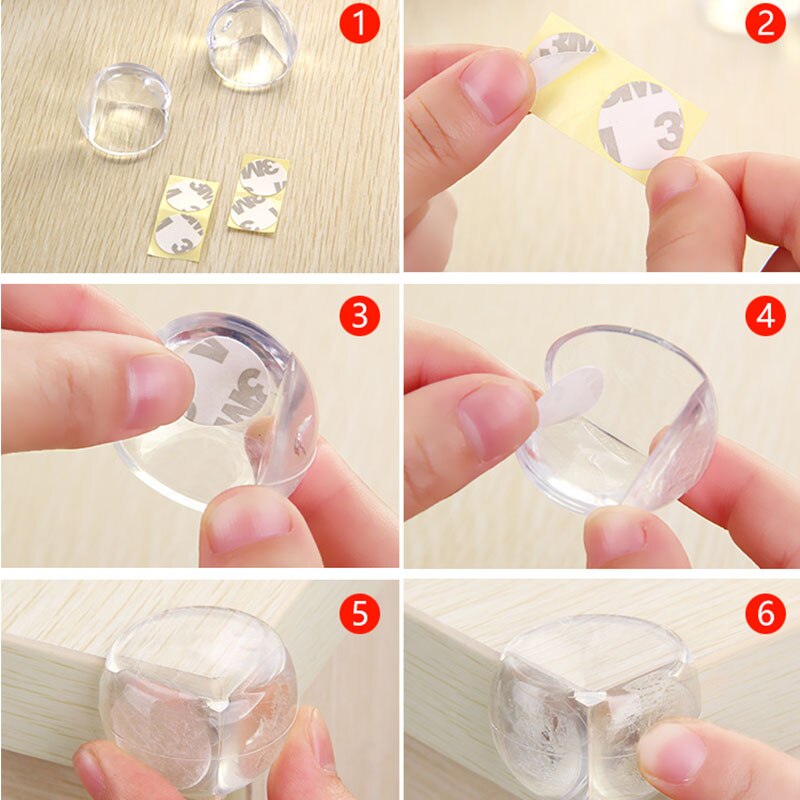 Protección para esquinas de mesa para niños, Protector de silicona de seguridad para bebés, protección para bordes y esquinas, 4 unids/lote