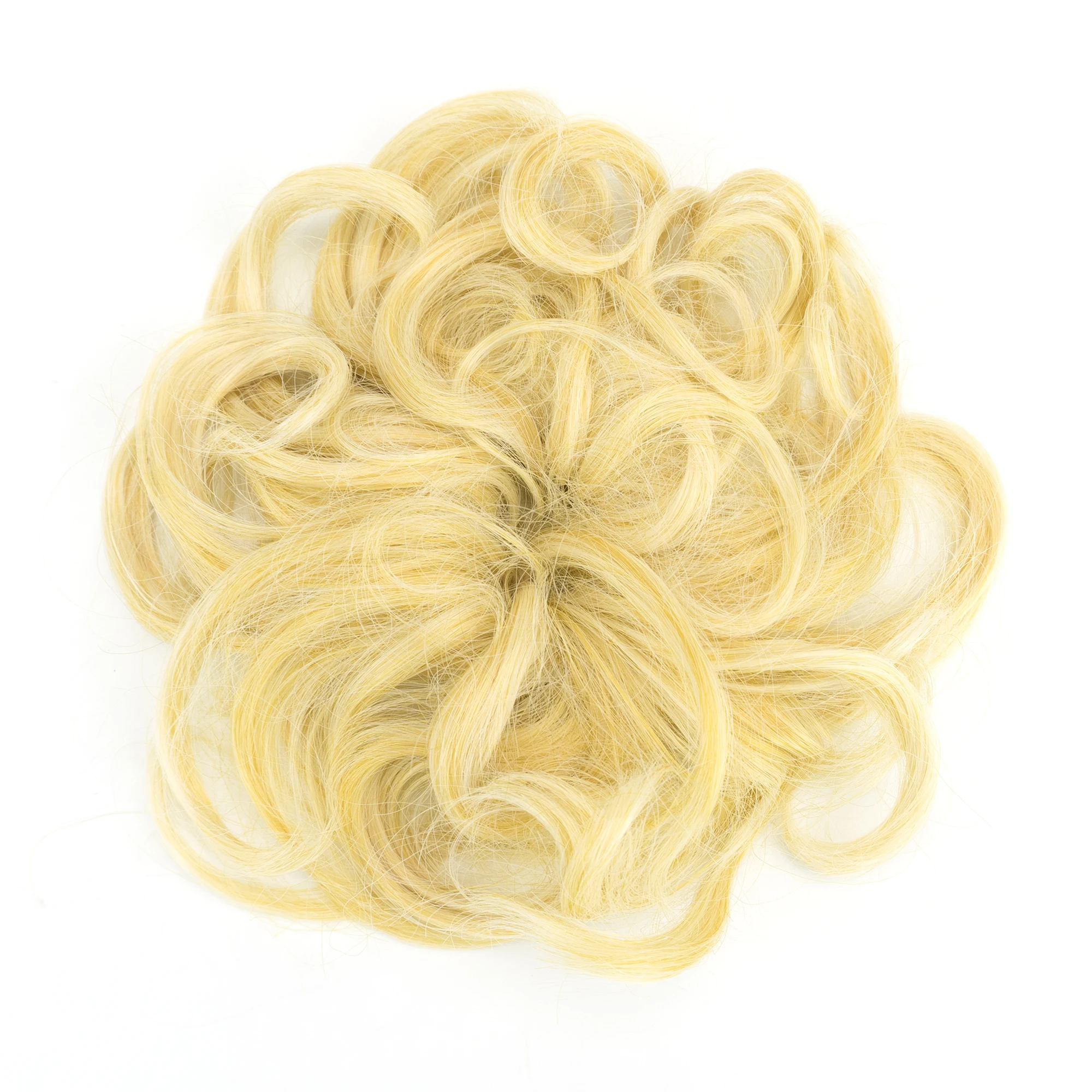 Syntetiskt rufsigt hårband vinrött uppsatt hårband flexibla scrunchies lockiga löshår chignon hårband scrunchie: #16