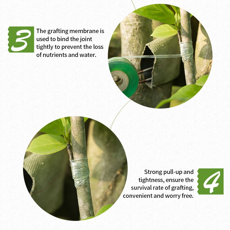 2/2.5/3/4/5/6/7/8/9/10cm Stretchable Self-adhesive Grafting Tape, Flowers And Fruit Tree Grafting Tape For Garden 1pc