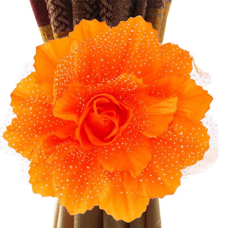 1pc pioenroos bloem gordijn clip-on stropdas band touw huisdecoratie gordijnen achterkant houder stropdas houder clip doek bloem