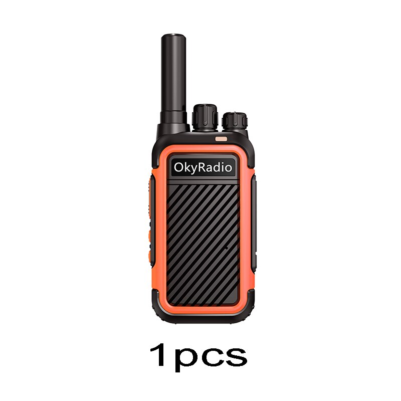 4800mah okyRadio 5w interfaccia portatile impermeabile tipo c walkie-talkie 6km distanza di chiamata adatta per tour all&#39;aperto a guida automatica: Orange