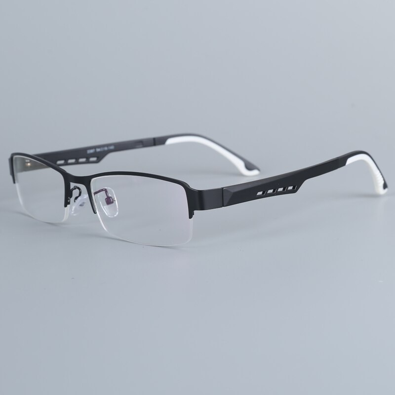 Bellcaca Montatura per occhiali Uomini Nerd Occhiali Da Vista Ottico Del Computer Da Vista Occhio Chiaro Occhiali Lenti Telaio Per Il Maschio Eyewear 2387: 2387  Black-white