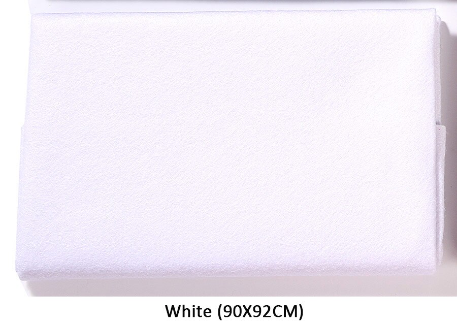 90X92CM Weihnachten Serie DIY Weichem Filz Stoff 1,4 MM Dicken Vlies Für Festival Heimat Dekoration Hand NäHenne Handwerk: Weiß