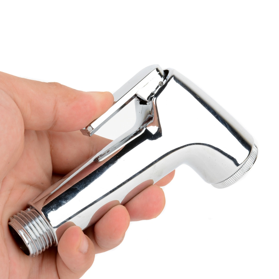 ABS Sproeier Handheld Bidet Douchekop Nozzle Badkamer Shattaf Spuit Douchekop ith PU Slang voor Badkamer Hardware
