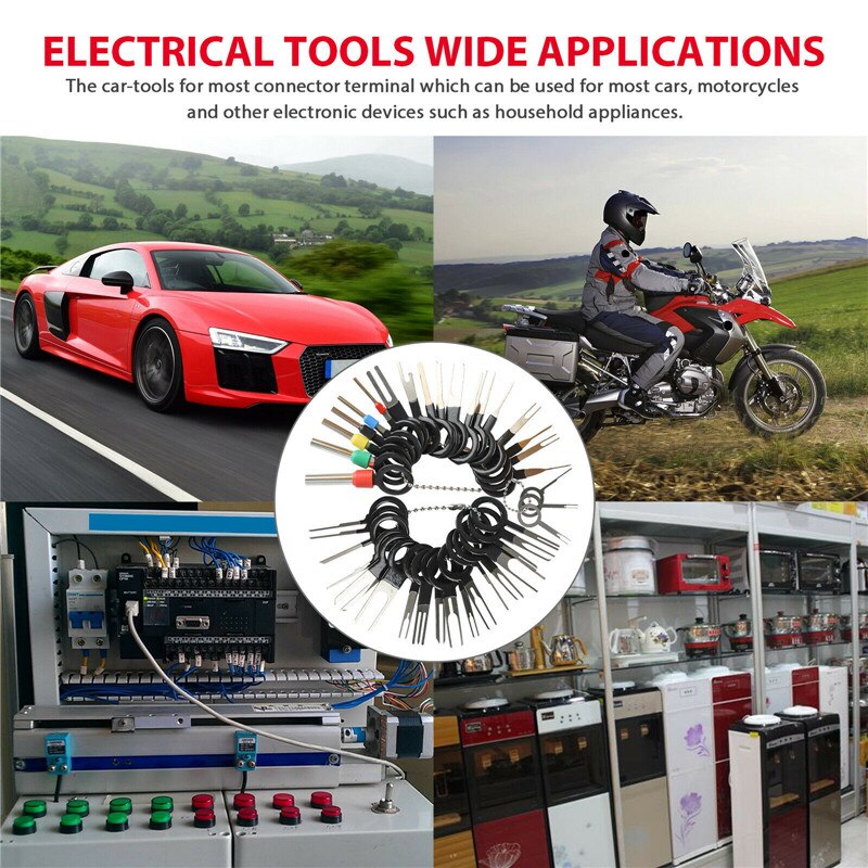 Terminal Removal Tool Kit Ejector Kit Wire Terminal Removal Tool Car Electrical Wiring Crimp Connector Pin Kit