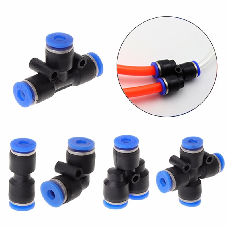 2 Stuks Aquarium 2/3/4 Manier CO2 Buis Connector Hoge Druk Quick-Connect Klep Voor CO2 Diy systeem Luchtslang Pipe Joint