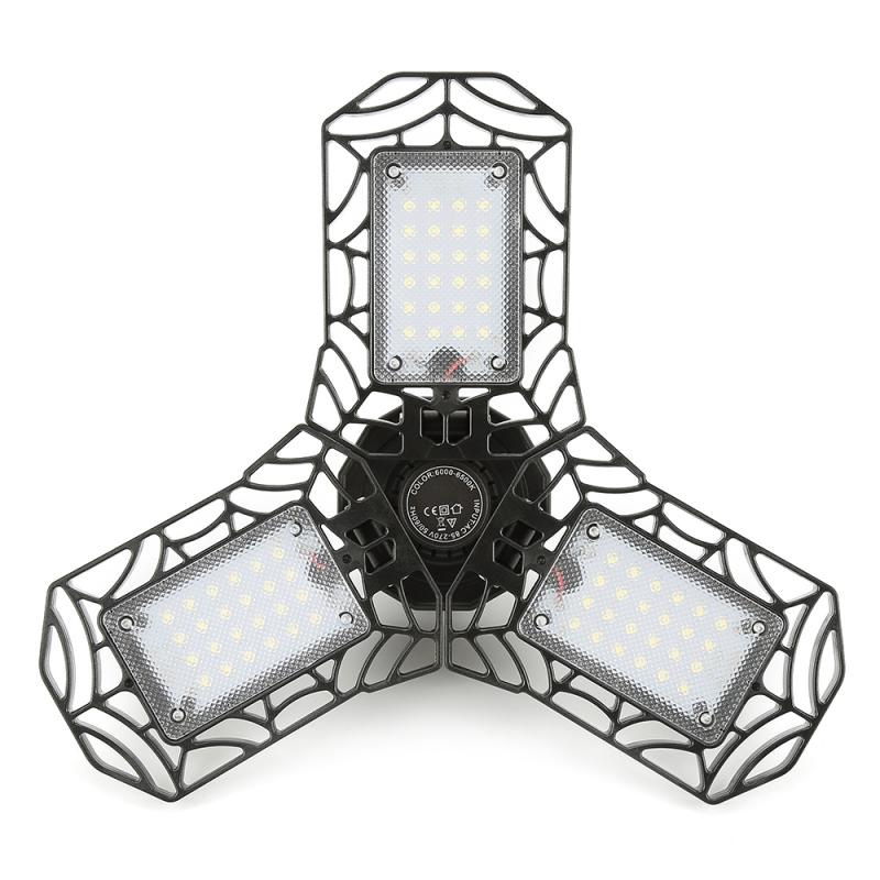 1Pcs 360 Degrees LED Garage Light Indoor Deformable Ceiling Lamp Garage Workshop Football Field High Bay Light: 02 / 60w