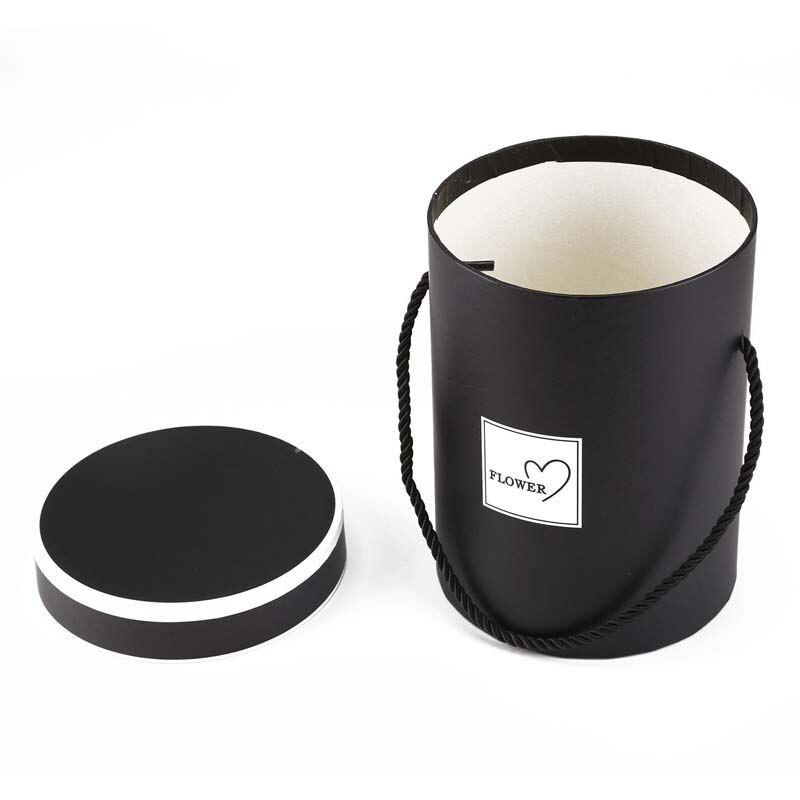 Flower Packaging Box Round Floral Boxes Paper Bag Storage Box Florist Bouquet Holder Flower Wrapping Case With Lid