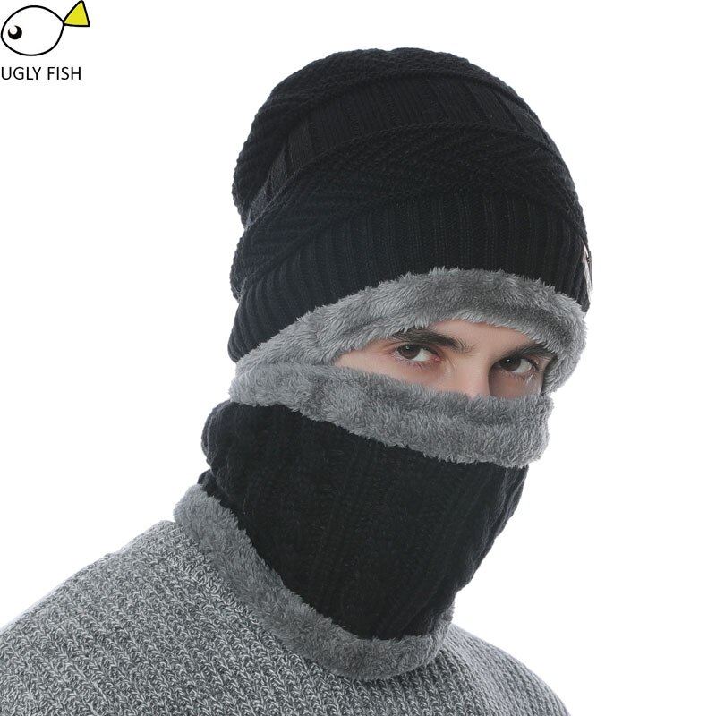 Nekwarmer wintermuts gebreide muts sjaal muts wintermutsen voor mannen gebreide muts heren muts gebreide muts skullies mutsen