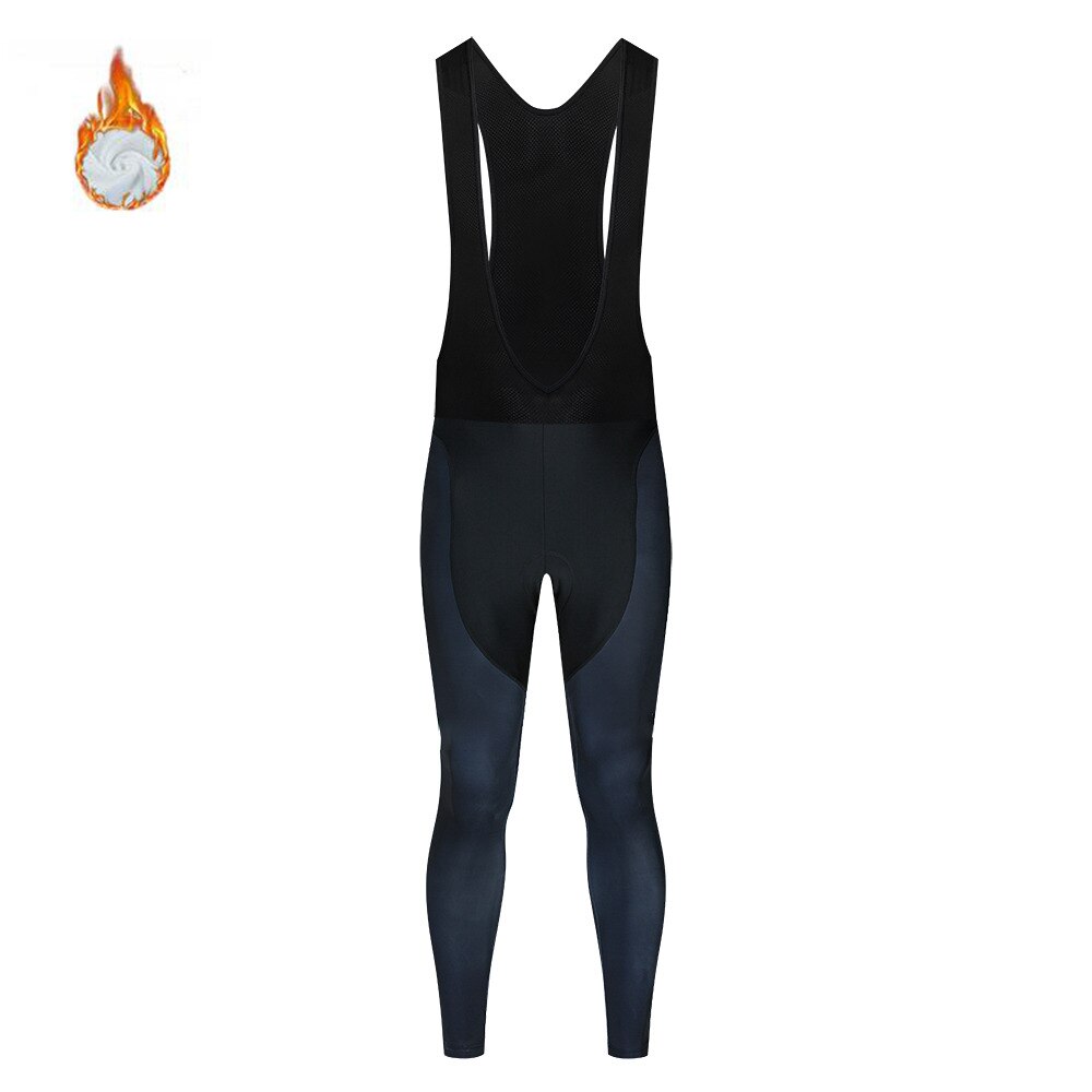 Heren winter warme fleece fietsbroek mountainbike rits fietspanty team gel pad mountainbike broek