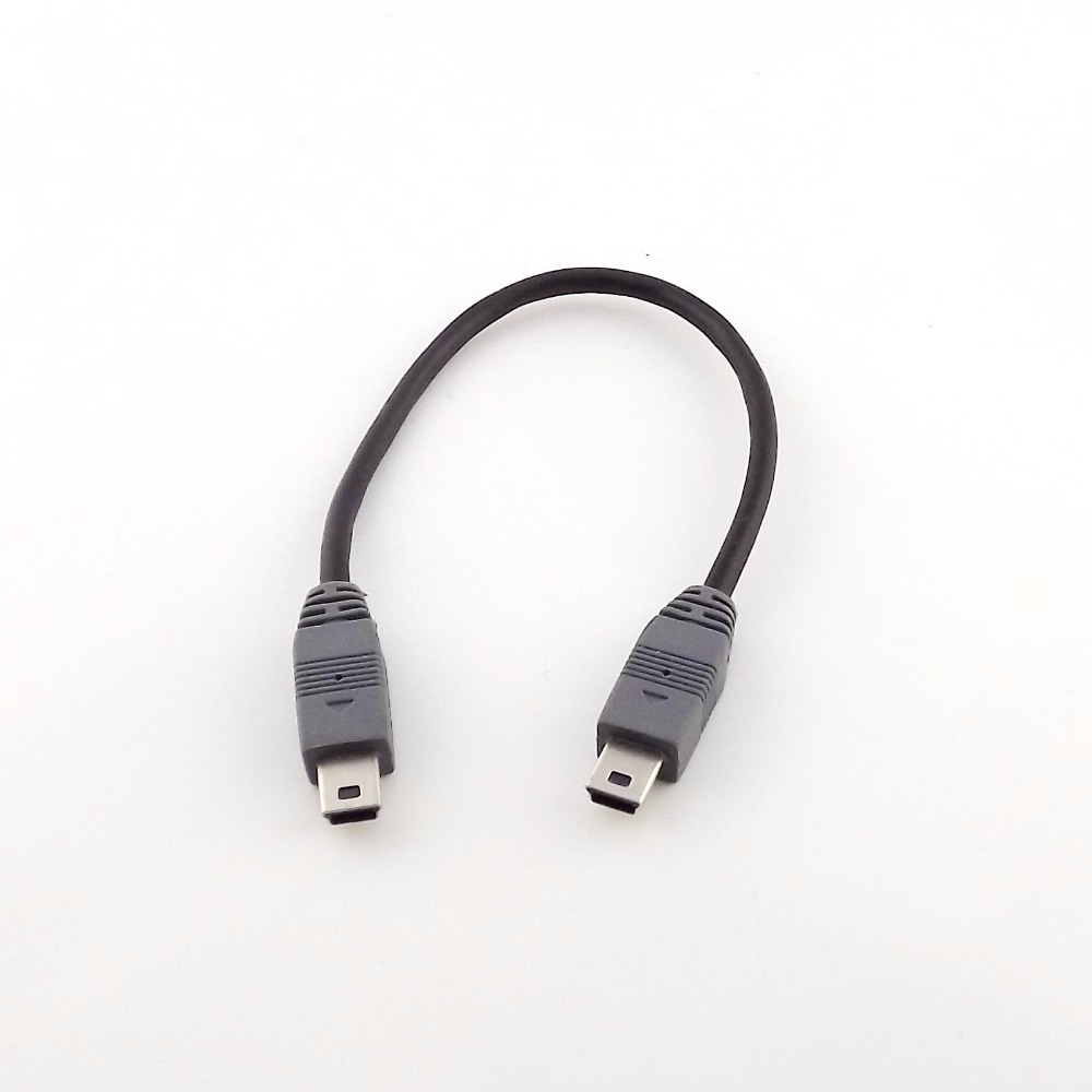 1 pcs Mini USB Type B Male Naar Male 5 Pin Converter OTG Sync Adapter Lead Data Kabel 20 cm