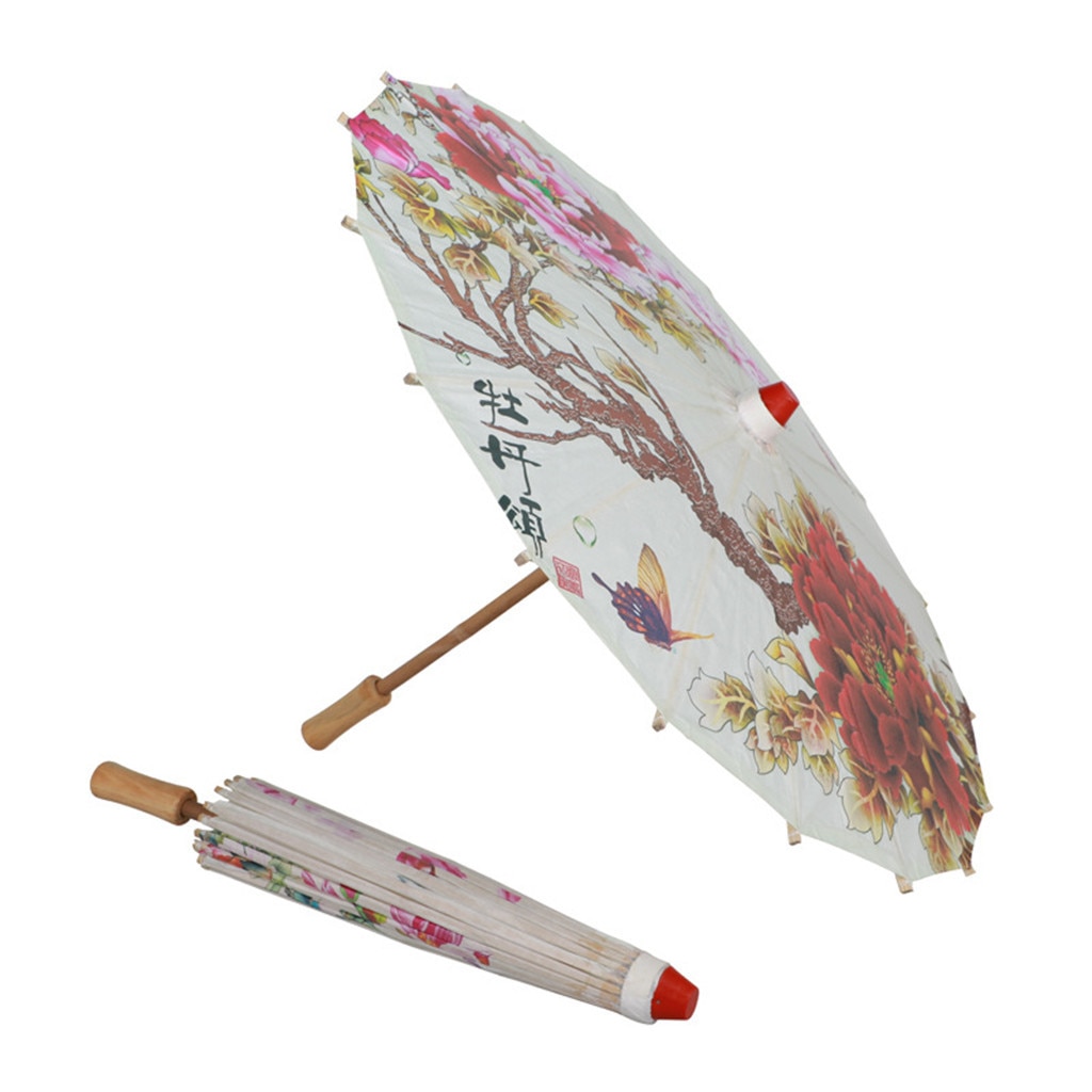 Chinese Zijde Doek Paraplu Klassieke Stijl Decoratieve Paraplu Olie Papier Umbrel Art Paraplu Chinese Zijde Doek Paraplu