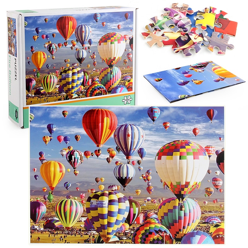 Luchtballonnen puzzel 1000 stukjes legpuzzel voor volwassenen kinderen