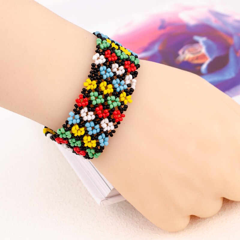Svärdotter mia mizhu-serien populärt elastiskt armband för damer enkelt handvävt armband i strandsemesterstil: 2156 15