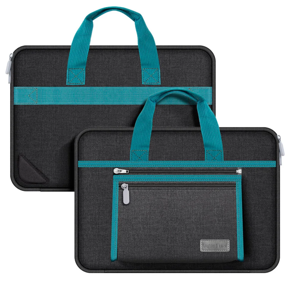 Laptop Bag Liner Bag Handbag Suitable for M1 M2 13 14 15.6 Inch Macbook Air Pro Huawei Asus Dell Waterproof Notebook Briefcase: 15" / black