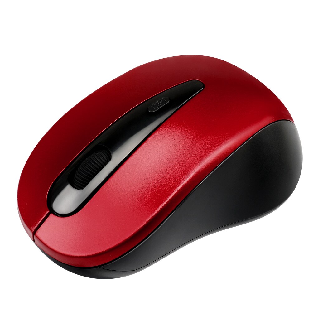 2.4GHz Wireless Mouse 1600DPI Optical Computer Cordless Office Mice with USB Receiver For Laptop Universal Computer Peripherals: red