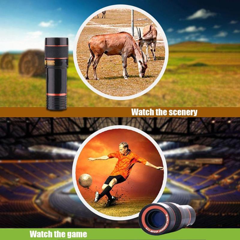 Universal HD 12x lens DSLR Optical Zoom Camera Telescope With Clip For iPhone/Huawei Universal extension Lens Mobile Phone