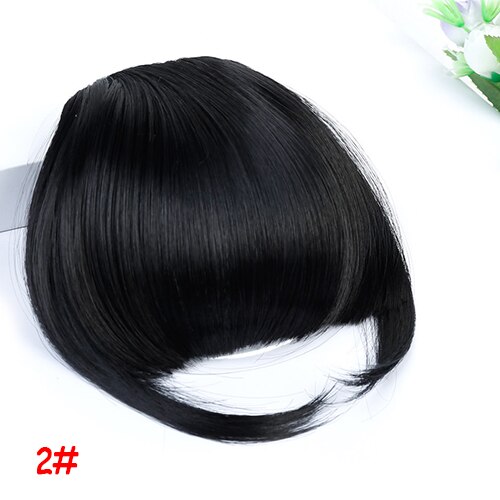 Aosi paryk pandehår clip in hair extensions front pæn pande pandehår i ét stykke lige hår med højtemperatur syntetisk fiber hår: #16
