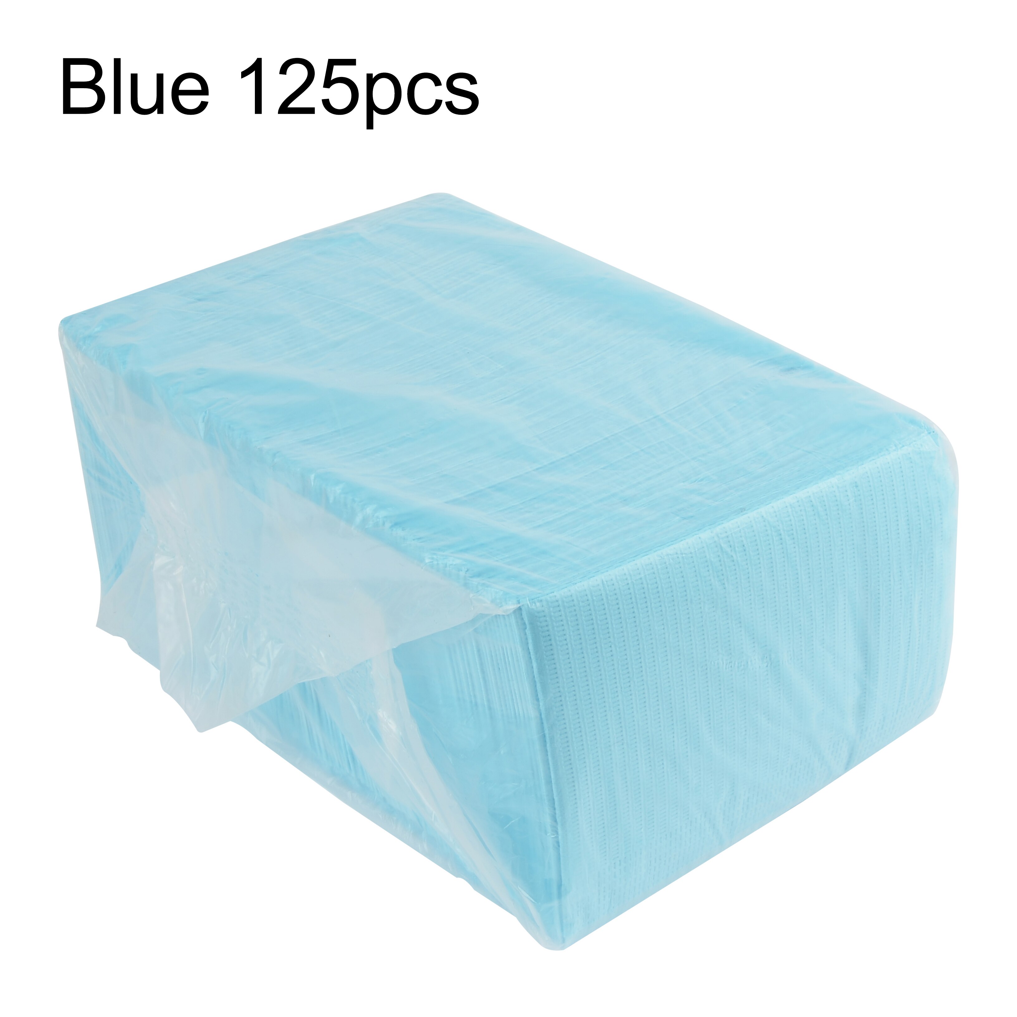 Mantel desechable para manicura, almohadilla de limpieza plegable para el cuidado de las uñas, resistente al agua, para manicura, 50 o 125 unidades: 125pcs blue