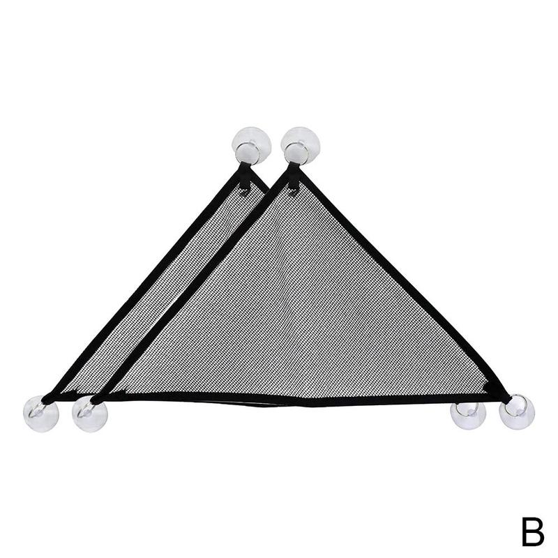 2pcs Reptile Hammock Lounger Ladder Accessory For Large Small Anole Geckos Lizards Snakes Triangle Hammock With Suction Cup: Black