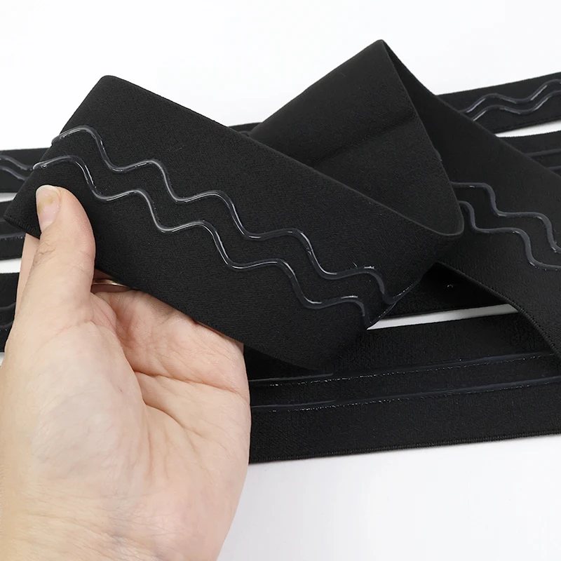 2/5/10m 20-55mm silikonista liukumatonta kuminauhaa vaatteiden ompeluun vyötärönauhan joustonauhaa ulkovaatteiden kuminauhatarvikkeet