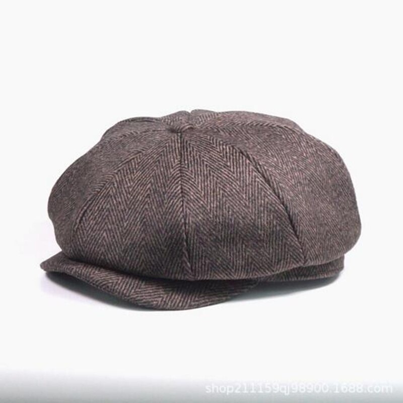 Men's Newsboy Cap Wool Eight Panel Hat Women's Vintage Baker Boy Caps Retro Hats Male Boina Beret Caps