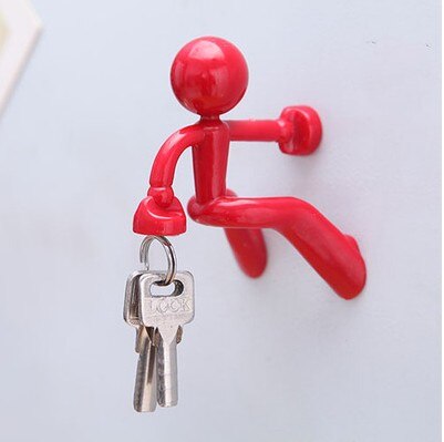 Colgador de llaves magnético de dibujos animados para pared, imán de nevera, almacenamiento sin marcado: red
