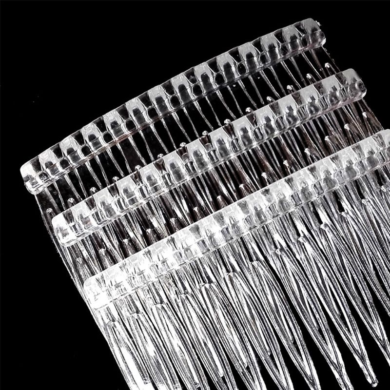 10 Teile/satz Braut Tiara Schleier Kamm Kunststoff Schwarz Weiß transparent Gabel Kämme