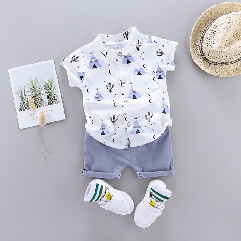 Zomer Baby Jongens kleding Kinderen \'s Leuke Kleding Sets T-shirt en Broek 2 stuk Kleding sets kids outfits