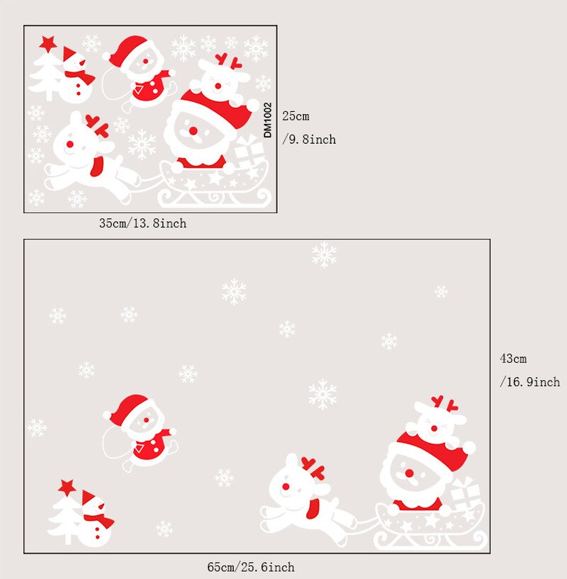 Kerst Stickers Muurstickers Kerst Muur Raam Stickers Sneeuwvlok Kerst Decoratie Kerst Raamsticker