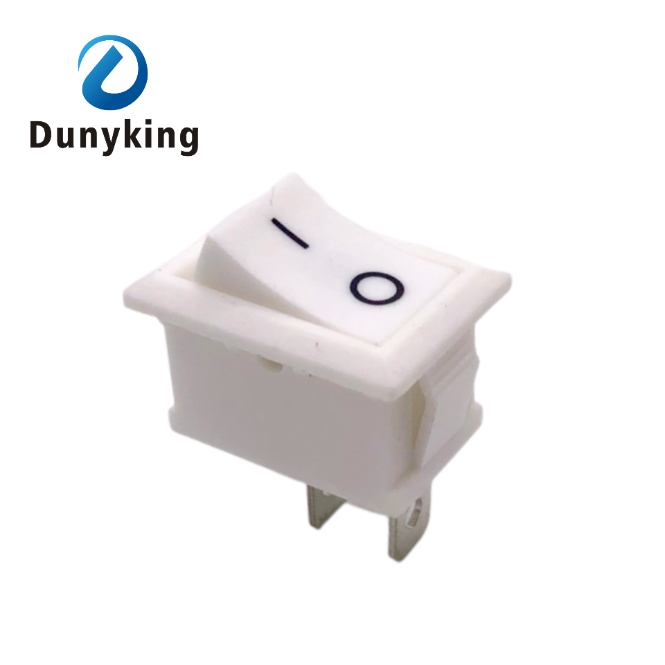 2/5/10 Uds Mini interruptor basculante KCD1, ON/OFF, equipo eléctrico, 2 pines, 2 posiciones, 15*21mm, 6A 250VAC/10A 125VAC, sin LED: 4XL / Azul