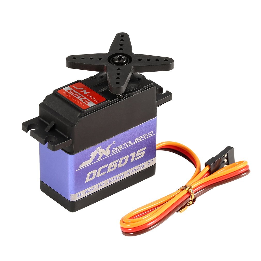 JX DC6015 4.8-6.6V 15KG Metal Gear 0.10 Sec Large Torque Digital Servo For RC Car Robot Airplane Aircraft Accessories