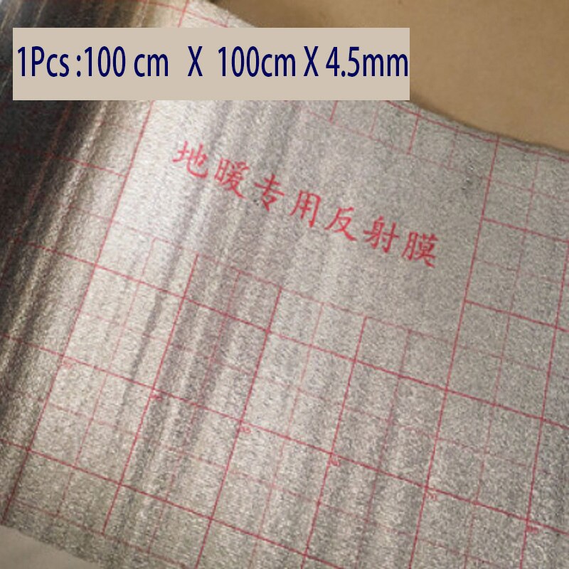 1m x 1m golvvärme aluminiumfolie reflekterande film isolering bomull isoleringsdyna skum pärla bomull multifunktion x -069