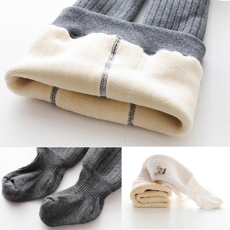 Winter Panty Voor Meisjes Gebreide Katoenen Geribbelde Baby Meisje Kousen Zachte Ademende Kinderen Panty Geschikt Voor 0-10Yrs