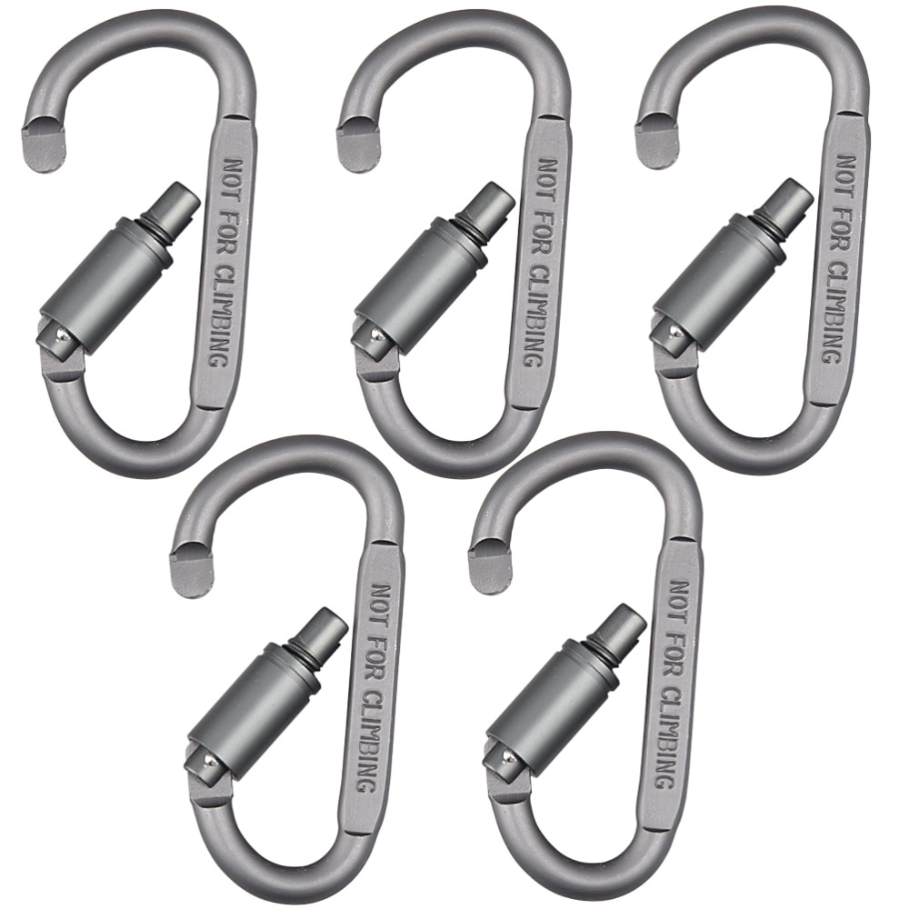 5Pcs Aluminium Carabiner D-Ring Sleutelhanger Clip Karabijnhaak Karabijnhaak Camping Sleutelhanger