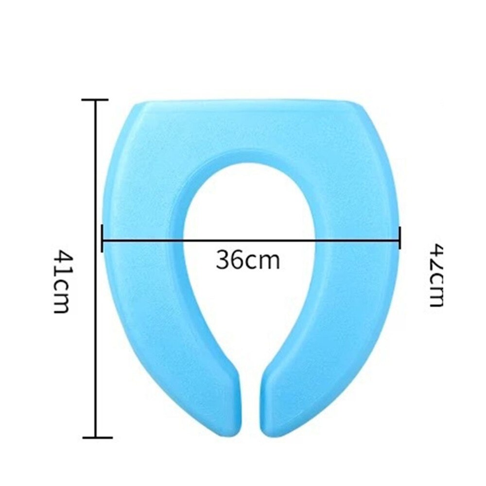 Sky Blue Paste Toilet Seat Cover Cushion Waterproof Toilet Mat