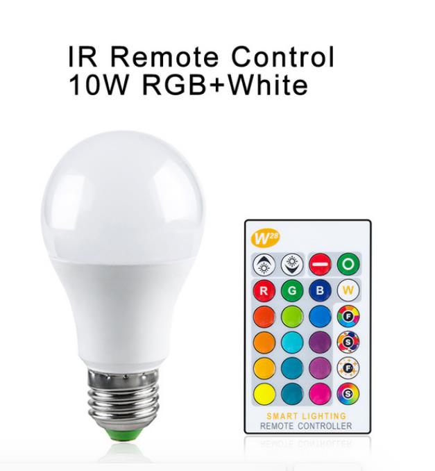 E27 85-265V LED Lamp RGB 15W Wifi APP Control Smart Bulb 5W 10W RGBW RGBWW LED bulb IR Remote Control Home Lighting лампочки: IR RGBW 10W