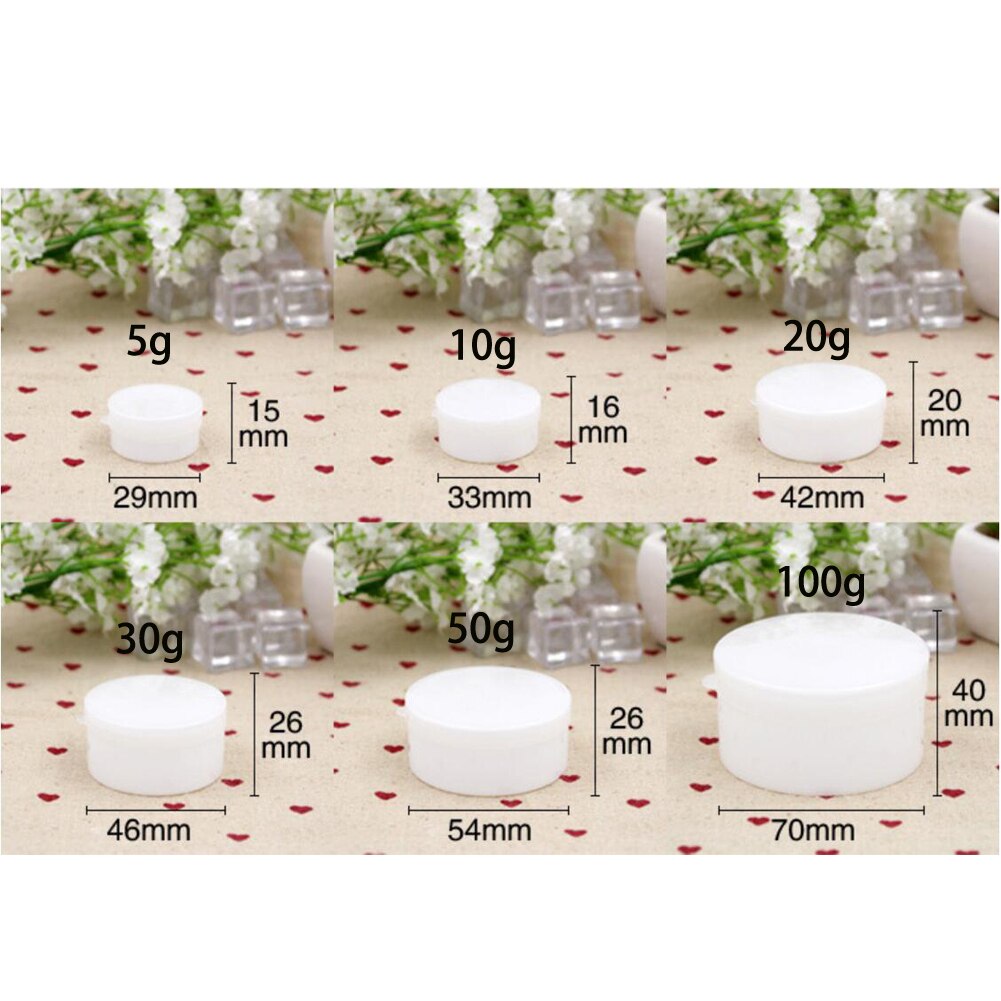 30Pcs 30g/50g Plastic Refillable Bottles Cosmetic Empty Cosmetic Jars Pot Eyeshadow Face Cream Container Refillable makeup Box