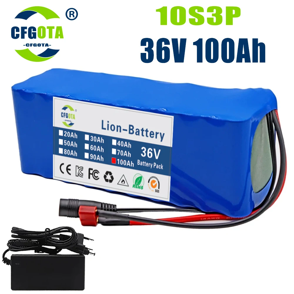 pacchetto della batteria al litio di 36V 8AH 36 volt 8000mAh Applicazione del pacchetto della batteria con i motori entro 750 watt, spina XT60
