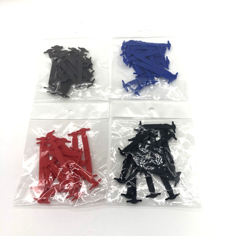 Cordones elásticos de silicona para zapatos, accesorios creativos para perezosos, de goma, 16 unids/lote