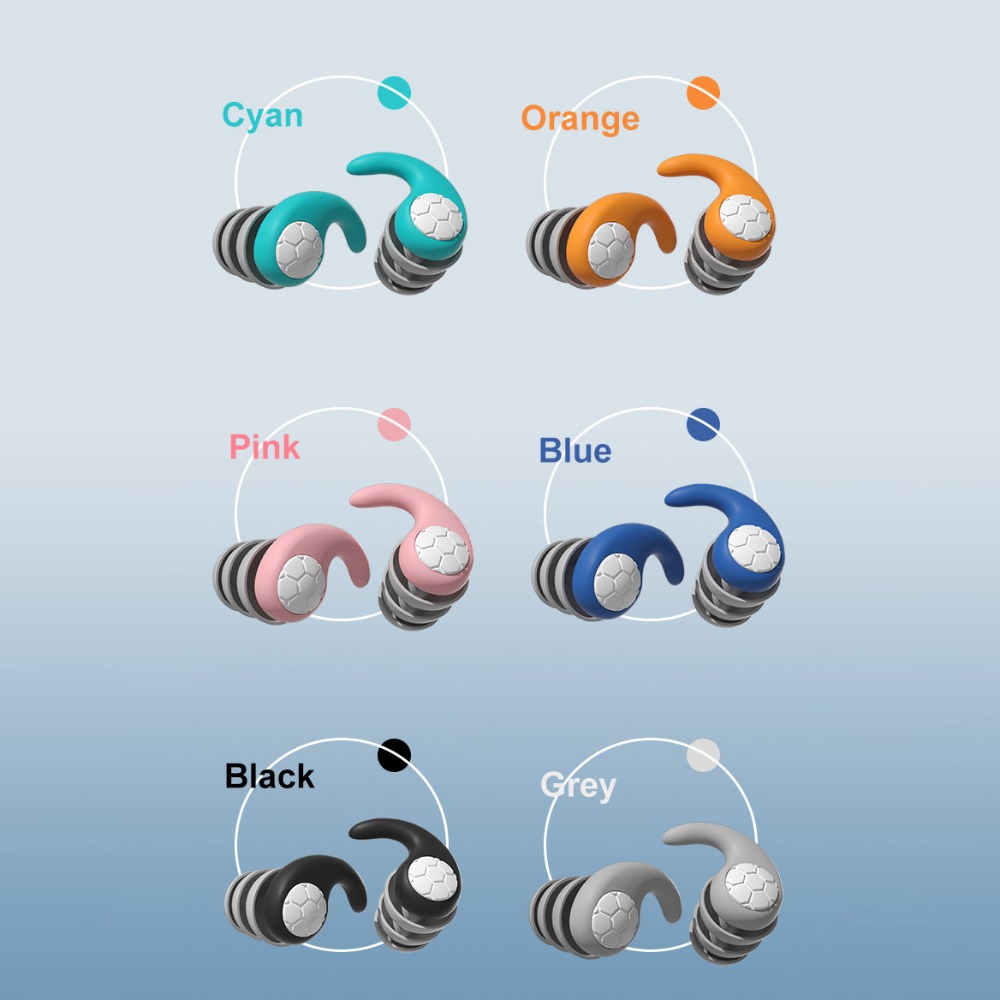 Ear Protector Swimming Earplugs Waterproof Sound Blocking Silicone Earplugs Swimming Soft Three Layer Waterproof Ear Plug