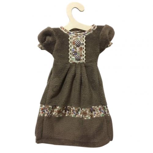 Dikke handdoek zachte fluwelen waterabsorberende schoonmaakdoeken jurkvormige wandhangende handdoeken badkamer keuken schoonmaakdoeken: Diepe koffie