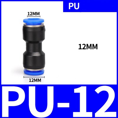 PU PG pneumatic connector air water hose variable diameter straight air quick connector plastic connector 4 6 8 10 12 14 16mm: PU-12