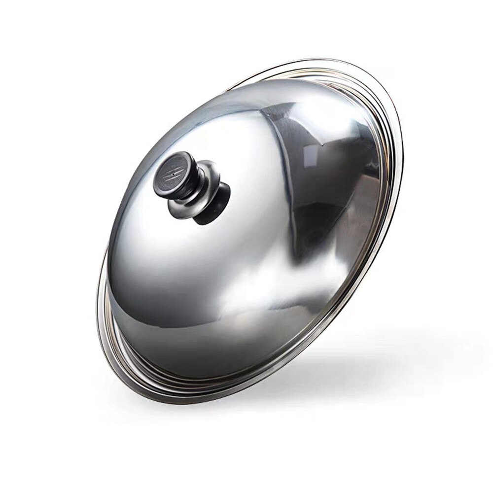36cm Stainless Steel Frying Pan with Lid Pot Lid Wok Pan Lid Cover for Frying Pan Covers Kitchen Accessories Cast Iron Pot Cover