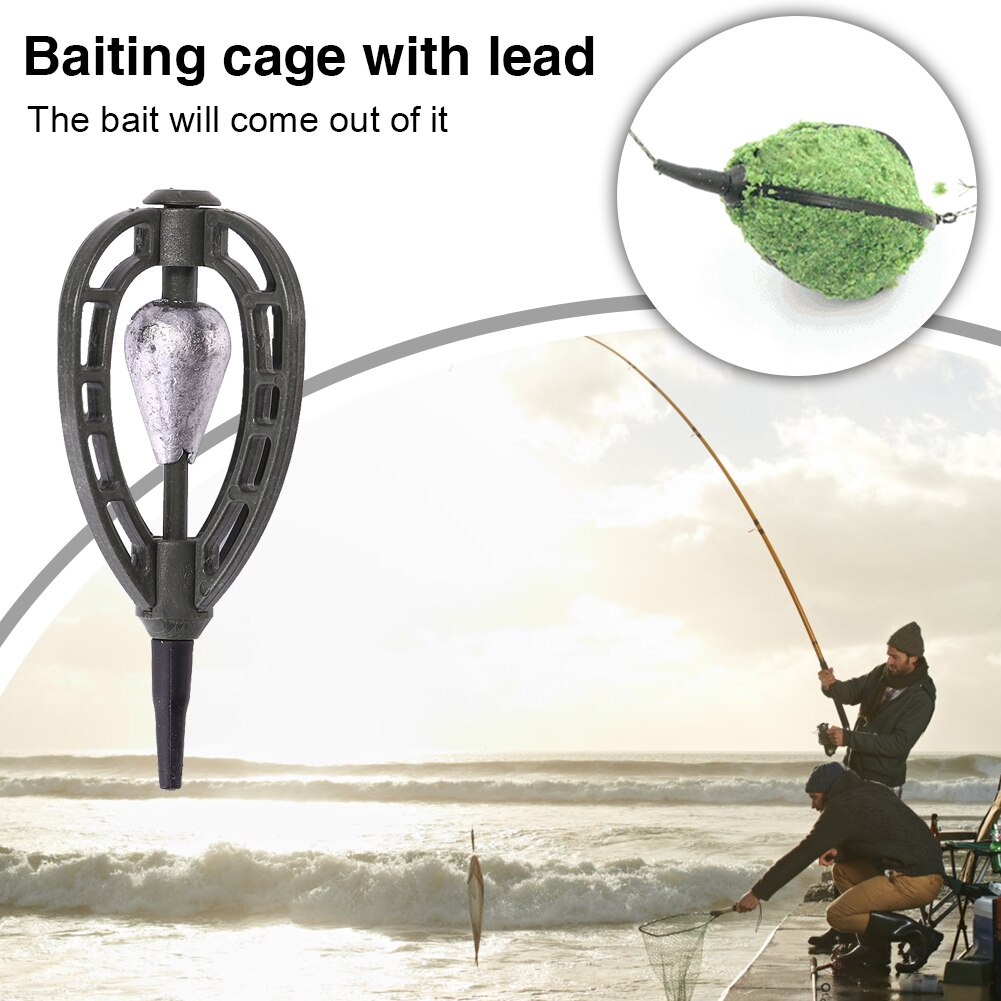 30/40/45/60g fiskeføder havkat madding kurv burholder med bly synke karpe fiskegrej værktøj pesca iscas tilbehør