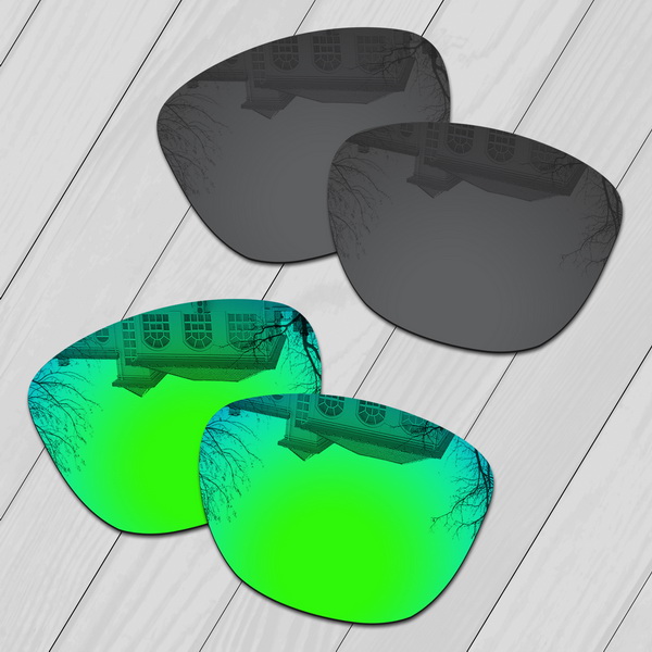 Eos polariserade förbättrade ersättningslinser för oakley frogskins  oo9013 solglasögon - flervals: Svartgrön