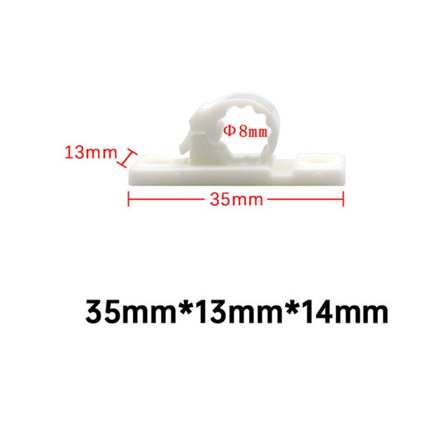 10pcs Sticky Wiring Fixing S Base Hook Wire Cable Gadget Clip Adhesive Wall Snap Type Fixed Cable Line Clip Clamp: White-S