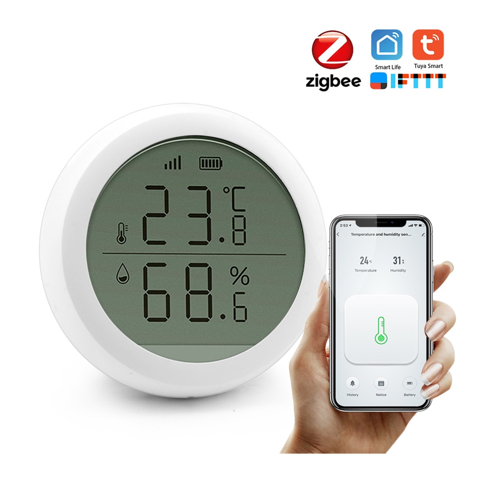 Tuya Zigbee Temperatuur En Vochtigheid Detector Smart Temperatuur En Vochtigheid Detector Werkt Met Tuya Zigbee Gateway