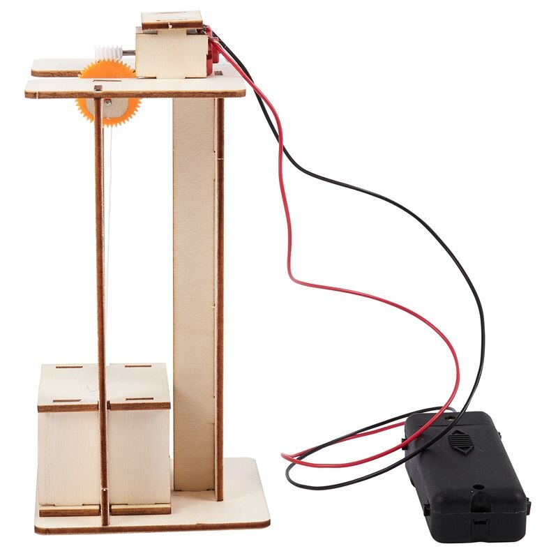Monteer Diy Elektrische Lift Wetenschap Kids Educatief Speelgoed Experiment Materiaal Puzzels Model Kits Speelgoed Voor Kinderen Leren