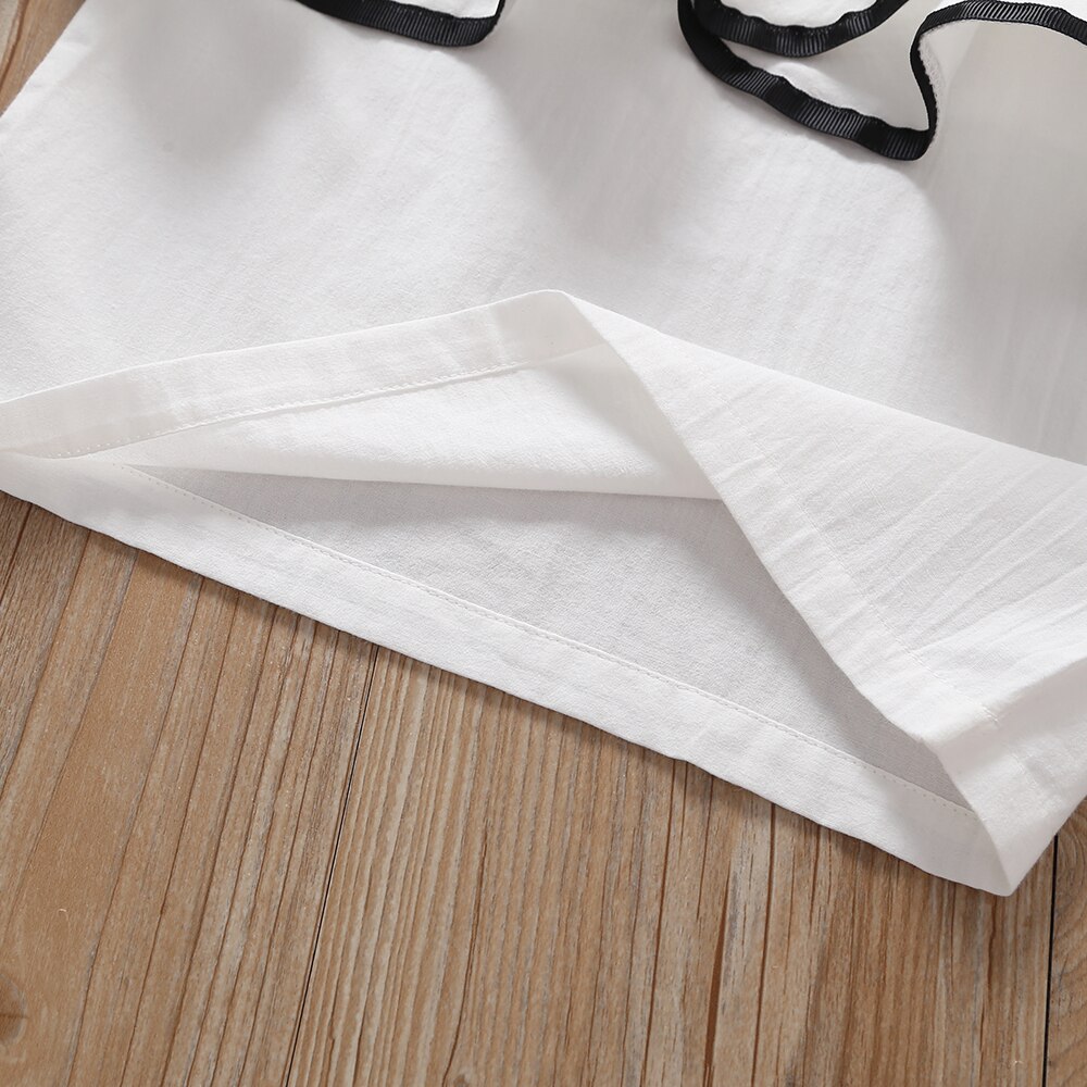 Meisjes hit kleur ruches t-shirt baby zomer koreaanse mouwloze ronde hals trui top